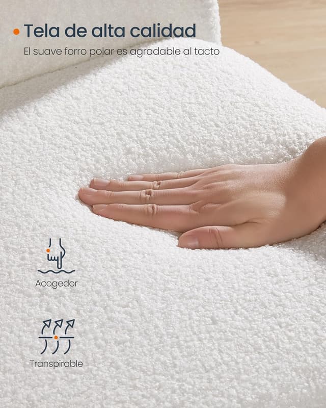 Thumbnail 5 de SONGMICS HOME Silla Mecedora blanca crema 160 kg