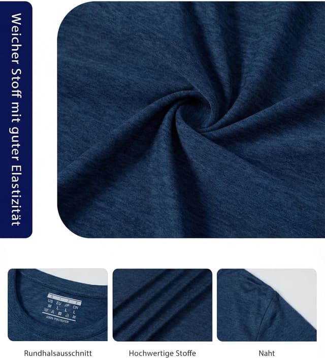 Thumbnail 4 de MAGCOMSEN Herren Sportshirt Lauftshirt mit Atmungsaktivem Stoff