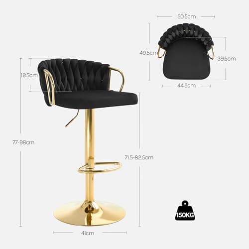 Detalle de WOLTU Taburete de Bar Juego de 2