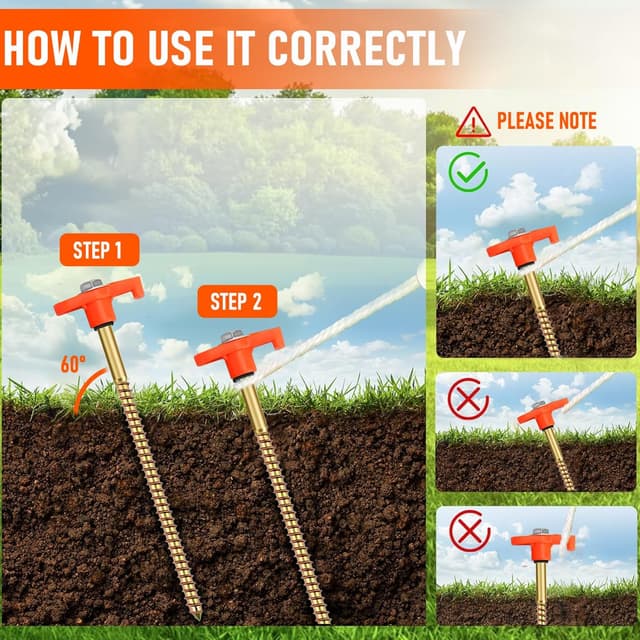 Thumbnail 6 de RIZENCE tent pegs set 20cm heavy duty