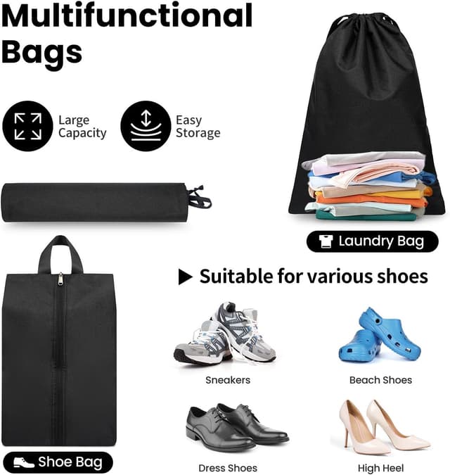 Detalle 2 de Prezon Kompressions-Packwürfel – komprimierbarer Reise-Organizer mit Netzfenster