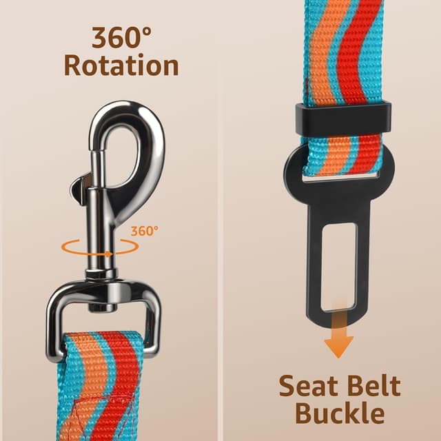 Thumbnail 4 de AYADA Dog Seat Belt adjustable 1m for cars