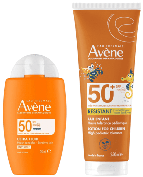 Detalle de Avène Ultra Fluid Invisible SPF50 + Leche Niños 250 ml ☀