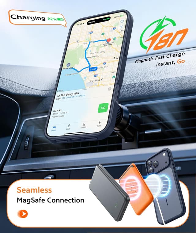 Detalle de FNTCASE Deep Blue iPhone 17 Pro Max Case with MagSafe + Tempered Glass Screen Protector