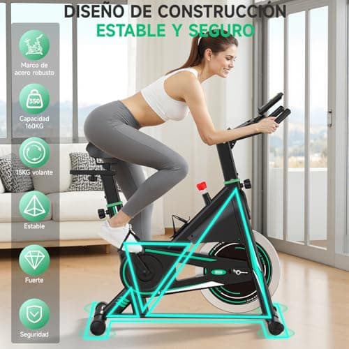 Detalle 2 de DMASUN Bicicleta Estática 160 kg
