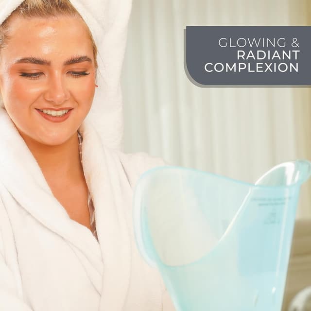 Detalle de Bauer Professional Facial Spa Face Steamer and Nasal Inhaler Set for blackheads, blocked sinuses & aromatherapy tray