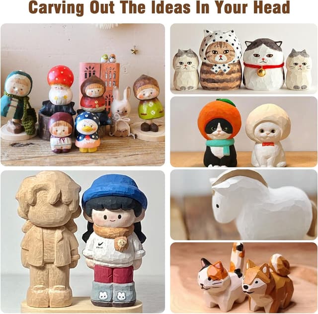 Thumbnail 6 de Schnitzholz Linde 22er-Pack Holzklötzchen (3 Größen) zum Schnitzen & Basteln