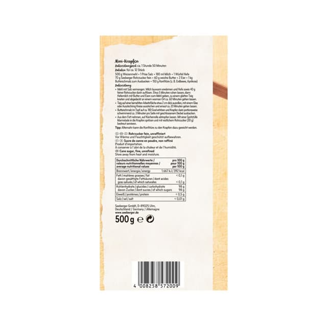 Thumbnail 1 de Seeberger Rohrzucker fein 12 x 500 g 🍯