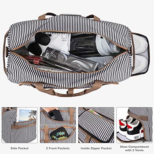 Detalle de VS VOGSHOW Vogshow bolsa de viaje plegable grande impermeable 80L con compartimento para zapatos