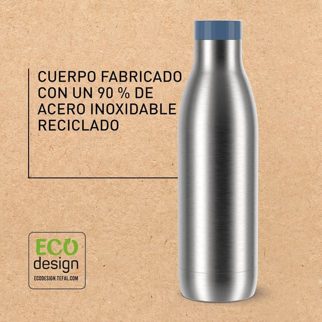 Detalle 2 de Tefal Bludrop ECO Botella de Acero Reutilizable y Hermética 🥤