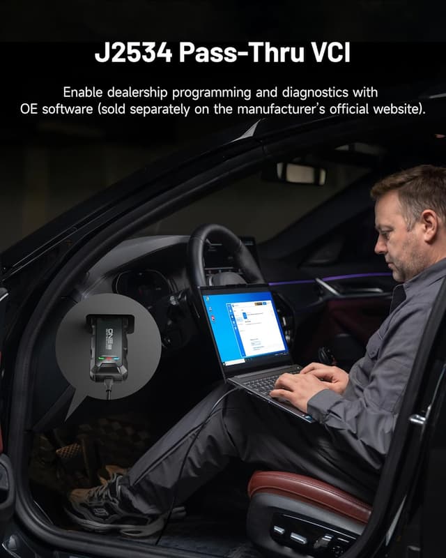 Detalle de TOPDON ONE 10.1" Bidirectional Car Diagnostic Tool (J2534 Pass-Thru) with ECU Coding, TopFix AI & Full System OBD2 Scanning