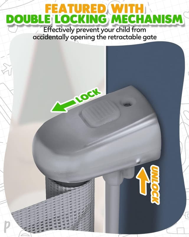 Thumbnail 6 de Trongle Stair Gate 85 cm tall extendable barrier for pets and babies