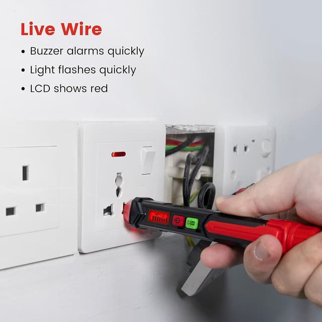 Thumbnail 3 de KAIWEETS HT100 voltage tester 12Vโ1000V ๐๐