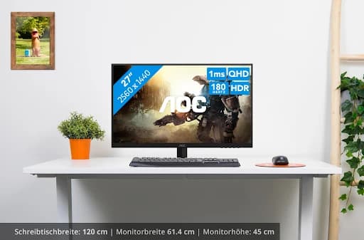 Thumbnail 12 de AOC Q27G42XE Gaming-Monitor (27 Zoll) mit Quad-HD, 180 Hz und IPS-Panel