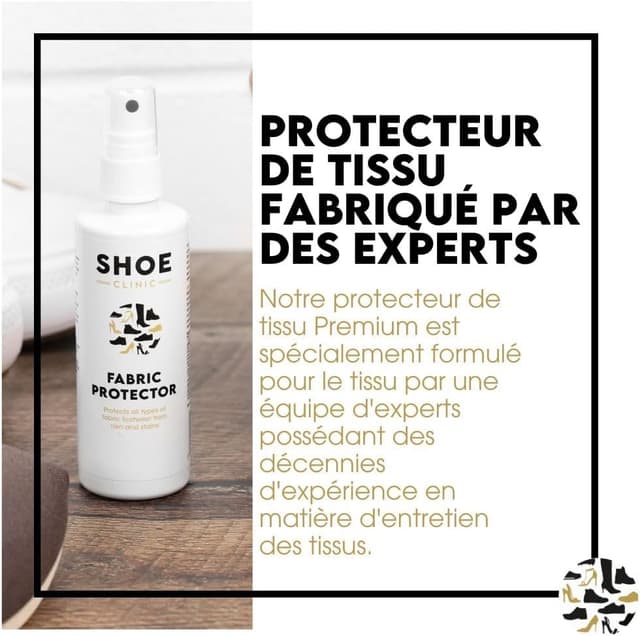 Detalle de Shoe Clinic nettoyant et protecteur de tissu : spray pour bottes, baskets et chaussures textiles