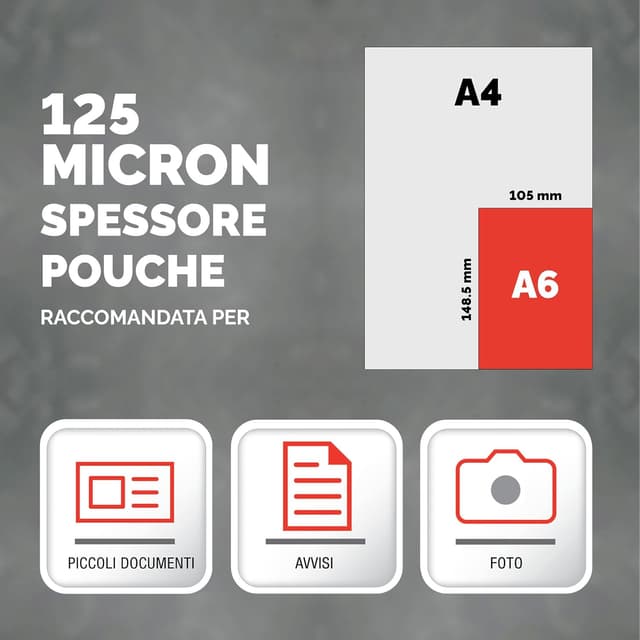 Thumbnail 2 de Fellowes Pouches A6 125 µm 100 pezzi