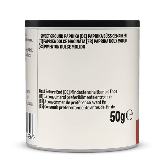 Detalle de Paprika Edelsüß von by Amazon, 50 g – zum Würzen und Verfeinern von Speisen