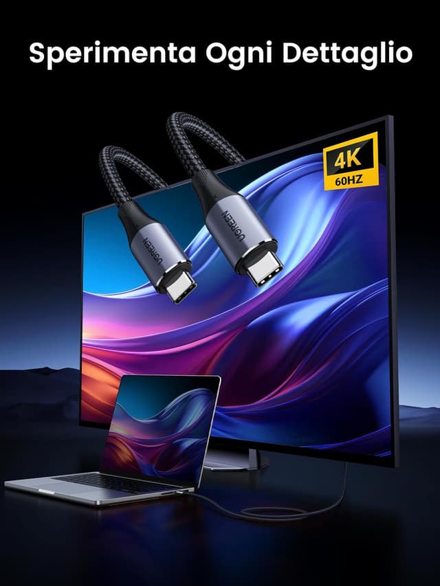 Thumbnail 1 de UGREEN Cavo USB C 1M 4K@60Hz