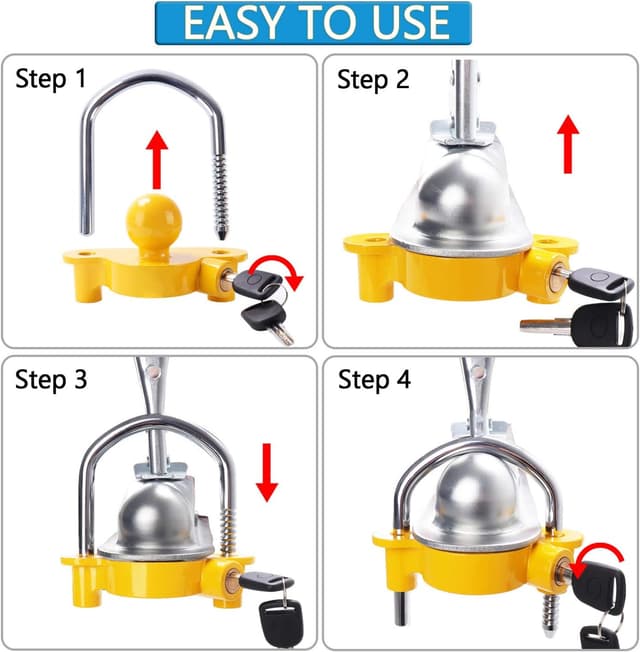 Thumbnail 4 de Tevlaphee Trailer Ball Lock 1.25in Trailer ๐