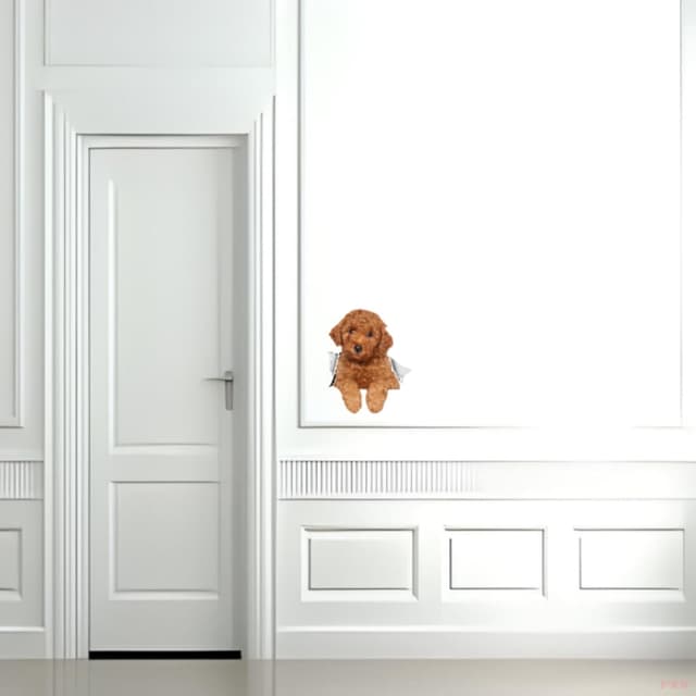 Detalle de Autoaufkleber Pudel 22 cm reflektierend