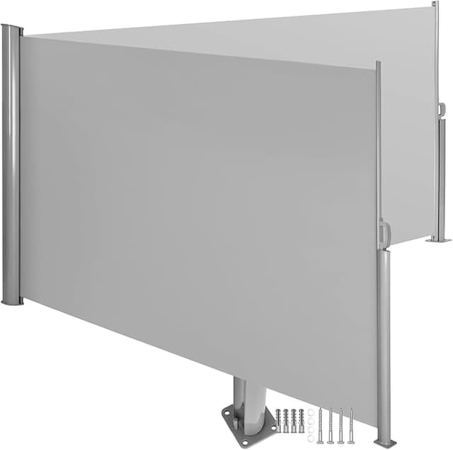 Imagen de tectake® Toldo Lateral Retráctil ☀️ 200x600 cm Gris en OfertitasTOP