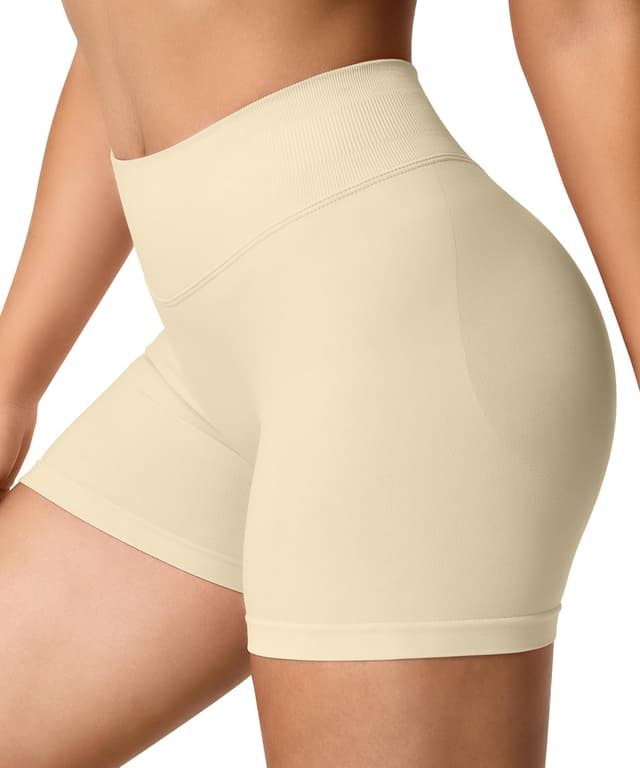 Detalle de TAYOEA Sport Shorts Damen Scrunch – kurze nahtlose Gym-Shorts fürs Butt Lifting