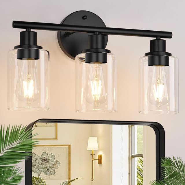 Imagen de Zarbitta 3-Light Black Vanity Light 17.23 en OfertitasTOP