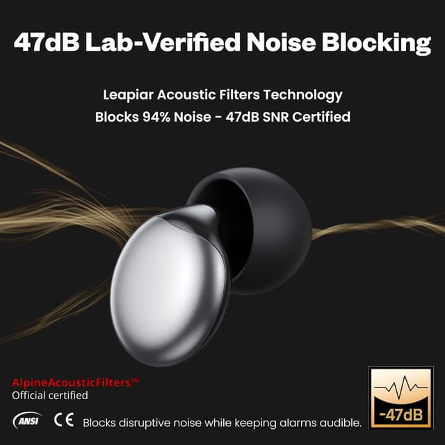 Thumbnail 1 de Ieapiar Tapones Oídos 47 dB para dormir