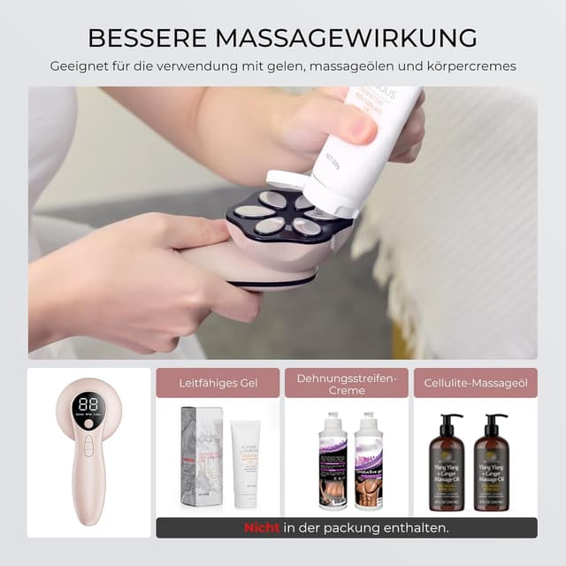 Thumbnail 6 de Oranmagic Massagegerät für Cellulite: Anti-Cellulite Handmassagegerät mit 4 Massageköpfen