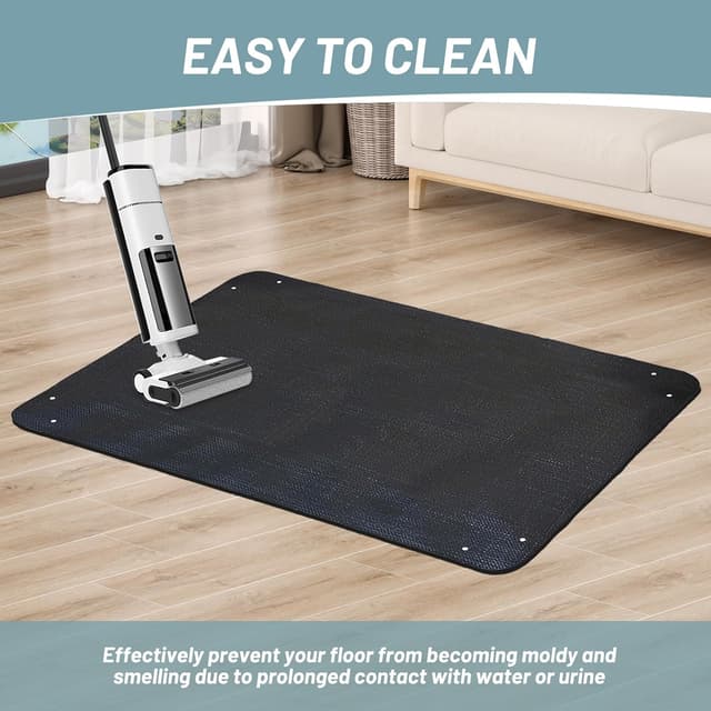 Detalle de Wasserdicht Haustier Laufgittermatte (150 x 100 cm) – wasserfeste Unterlage für Meerschweinchen, Kaninchen & Co.