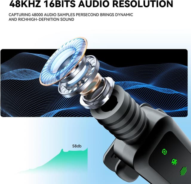 Detalle de XIXIXIAXIA kabelloses Lavalier Mikrofon mit LED-Batterieanzeige (Clip-on, Schwarz)