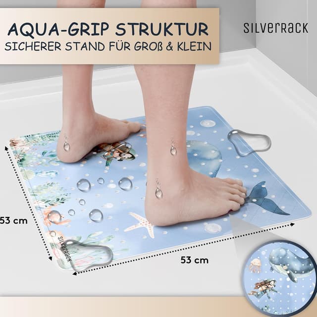Thumbnail 2 de SilverRack Tapis de douche antidérapant 53 x 53 cm