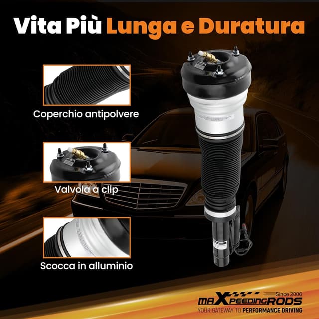 Detalle 2 de maXpeedingrods Ammortizzatore con sospensione pneumatica per Mercedes Classe S W220 (S320/S400) – compatibile AIRMATIC/ADS