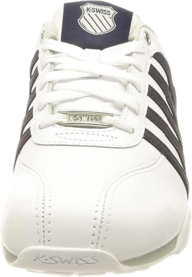 Detalle 2 de K-Swiss Arvee 1.5 pour homme en cuir et semelle en gomme (WHT/NVY/GRYVLT/Split), pointure 43