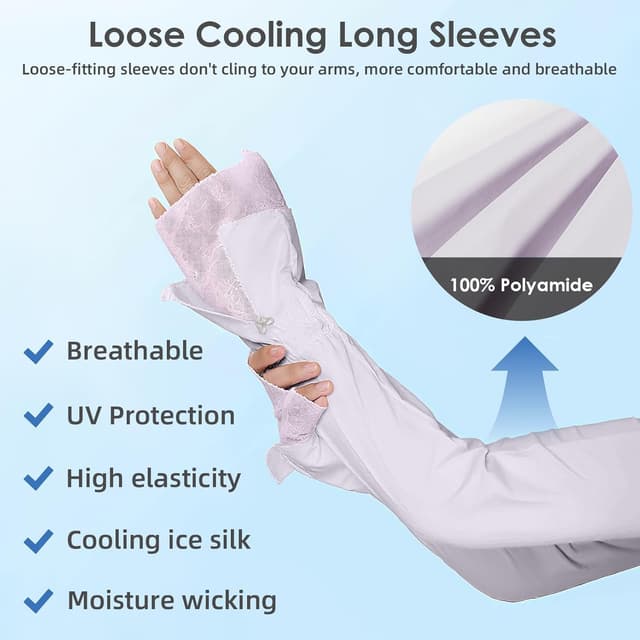 Thumbnail 5 de RainFlowwer UV Sun Protection Arm Sleeves for Women