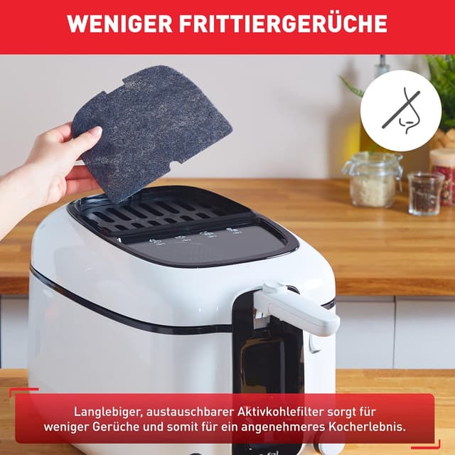 Detalle de Tefal Fritteuse Super Uno FR3140 mit Timer, 2,2 Liter & Geruchsfilter