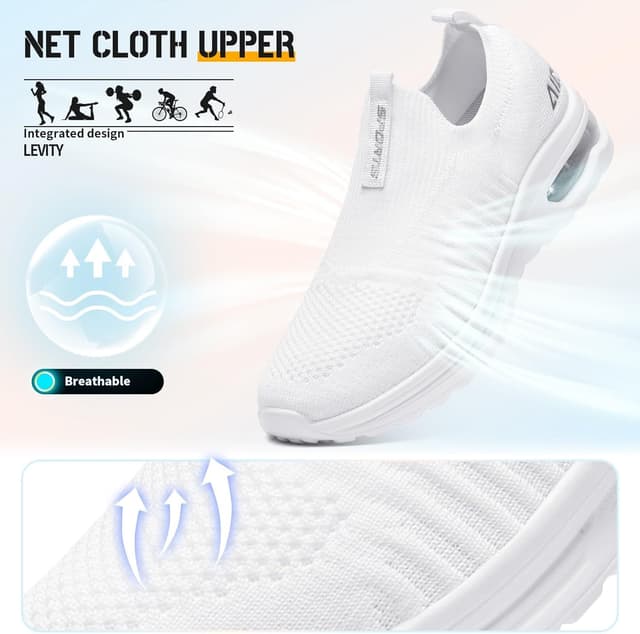 Detalle 2 de Sneakers femme slip on respirantes mode