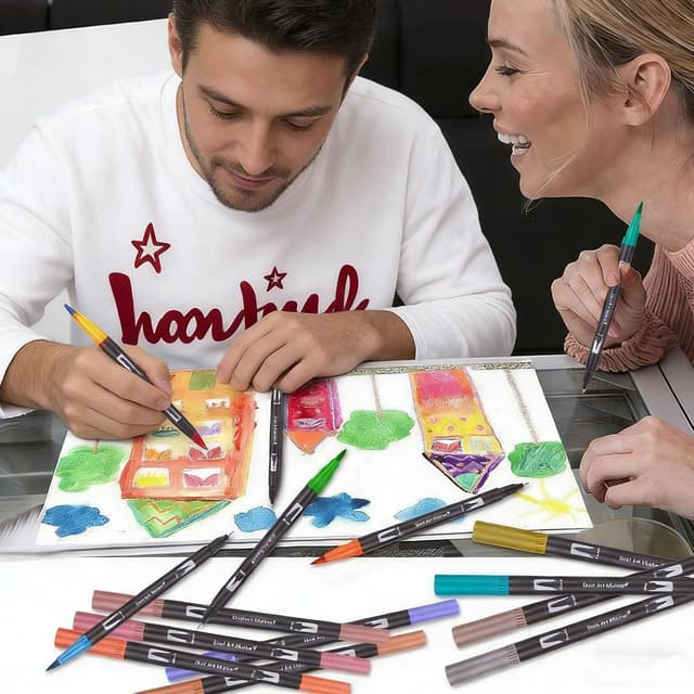 Thumbnail 4 de Bonala 132 rotuladores punta pincel 132 colores