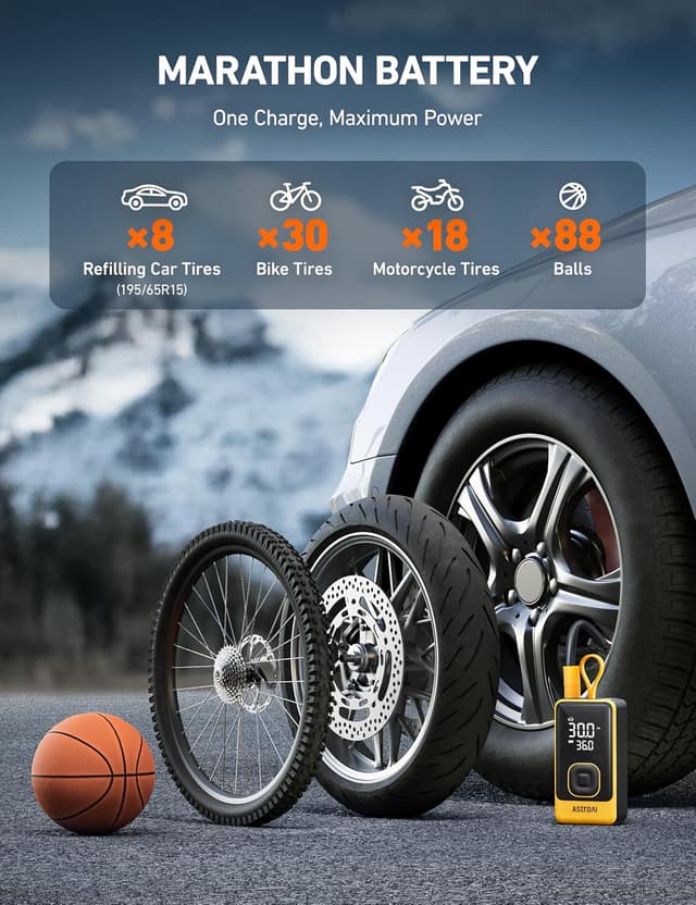 Detalle 2 de AstroAI L7 Air Inflator 150PSI