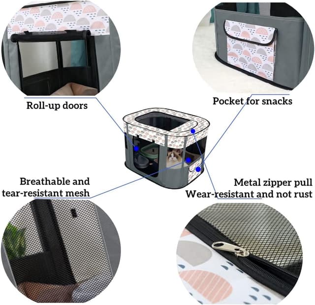 Thumbnail 2 de Floving Hundehütte Tragbar S70x50cm Lila