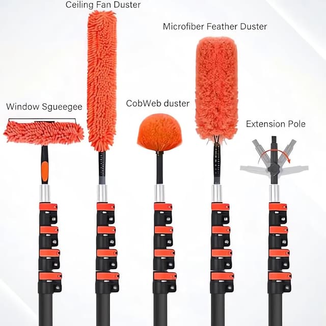 Detalle 1 de Teleskop-Fensterreinigungsset 6 m Professionelles Set