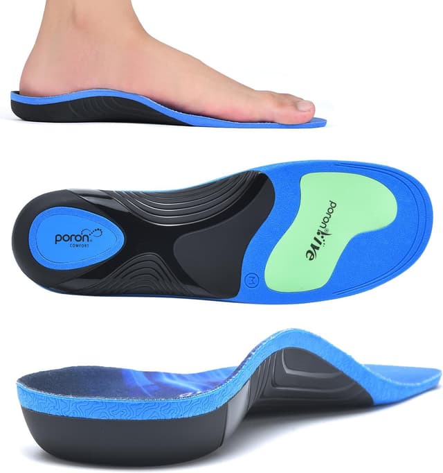 Detalle de GemChve orthopädische Einlegesohlen für Herren & Damen (TPU/PU/PORON) – für Plantarfasziitis, Fersensporn & Plattfuß, EU 43–44,5