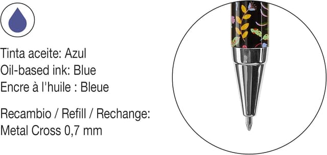 Detalle 2 de Miquelrius Bolígrafo Azul Bright Flowers ✏