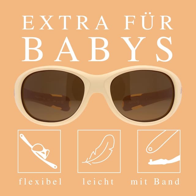 Detalle de ActiveSol ActiveSol BABY Sonnenbrille 0–24 Monate – 100% UV-Schutz, polarisiert, verstellbares Band