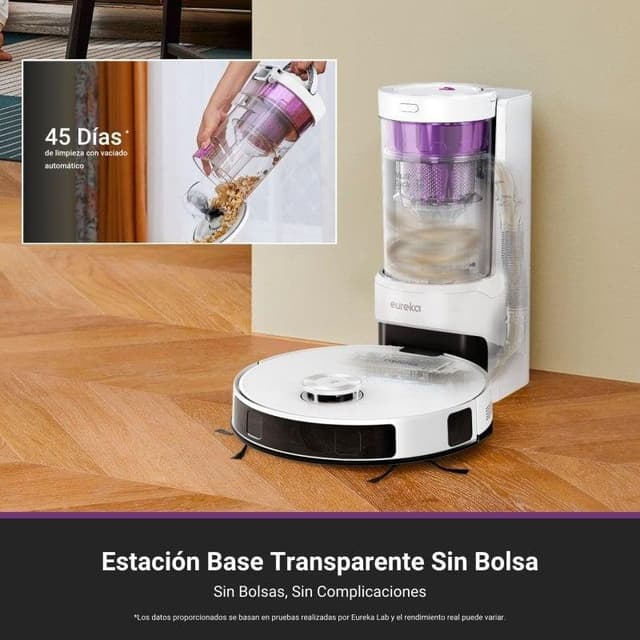Detalle 2 de Eureka E20 Plus robot aspirador 8.000 Pa, 45 días