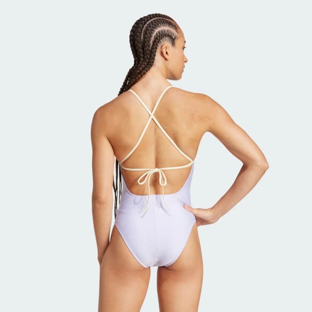 Detalle 2 de Adidas Bañador Padded Colorblock X-Back Violeta