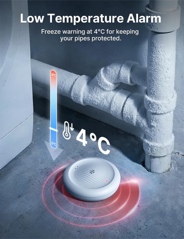Thumbnail 6 de X-Sense Wi‑Fi Water Leak & Low Temperature Alarm (SWS0B) Smart 2-in-1 Sensor, 3-Pack