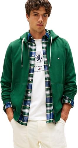 Detalle de Tommy Hilfiger Essential Fleece Zip Through M, verde