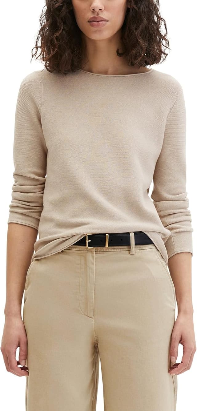 Detalle de Marc O’Polo Damen Pullover aus Bio-Baumwolle Slim Fit