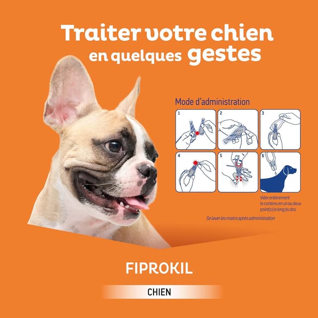 Detalle 2 de Anti puces tiques 20 à 40 kg, 4 pipettes